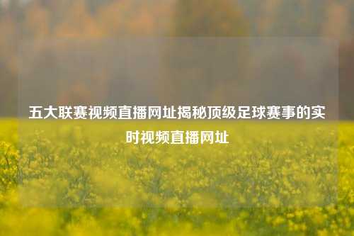 五大联赛视频直播网址揭秘顶级足球赛事的实时视频直播网址