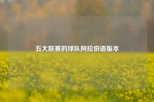 五大联赛的球队阿拉伯语版本