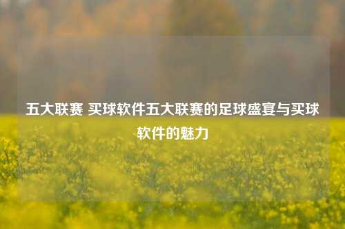 五大联赛 买球软件五大联赛的足球盛宴与买球软件的魅力
