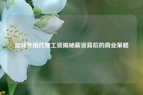 足球外围代理工资揭秘薪资背后的商业策略