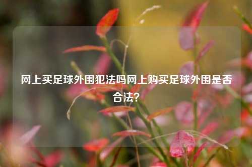 网上买足球外围犯法吗网上购买足球外围是否合法？