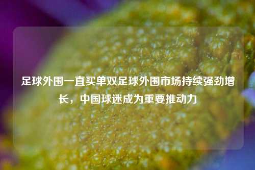 足球外围一直买单双足球外围市场持续强劲增长，中国球迷成为重要推动力